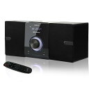30W CDステレオシステムミニコンポ CDプレーヤー FMラジオ tooth対応スピーカー UB/AUX入力 ヘッドフォンジャック