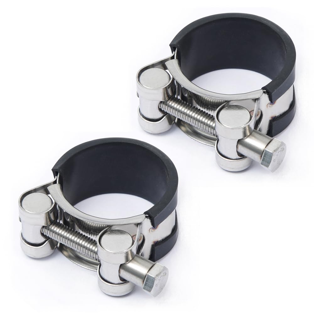 EN マフラークランプ 個セット 304ステンレス マフラーバンド ホースバンド エキゾースト クランプ 固定 サイレンサー 耐熱 バイクマフラ