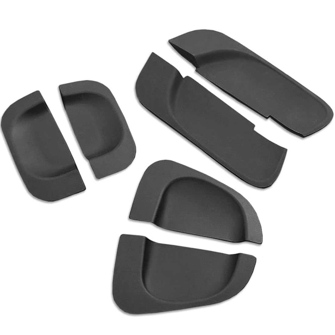 ハイエース 00系 型 3型 4型 5型 6型 ラバータイプ ドアハンドル ドアノブ プロテクター 1セット6枚入り ブラック