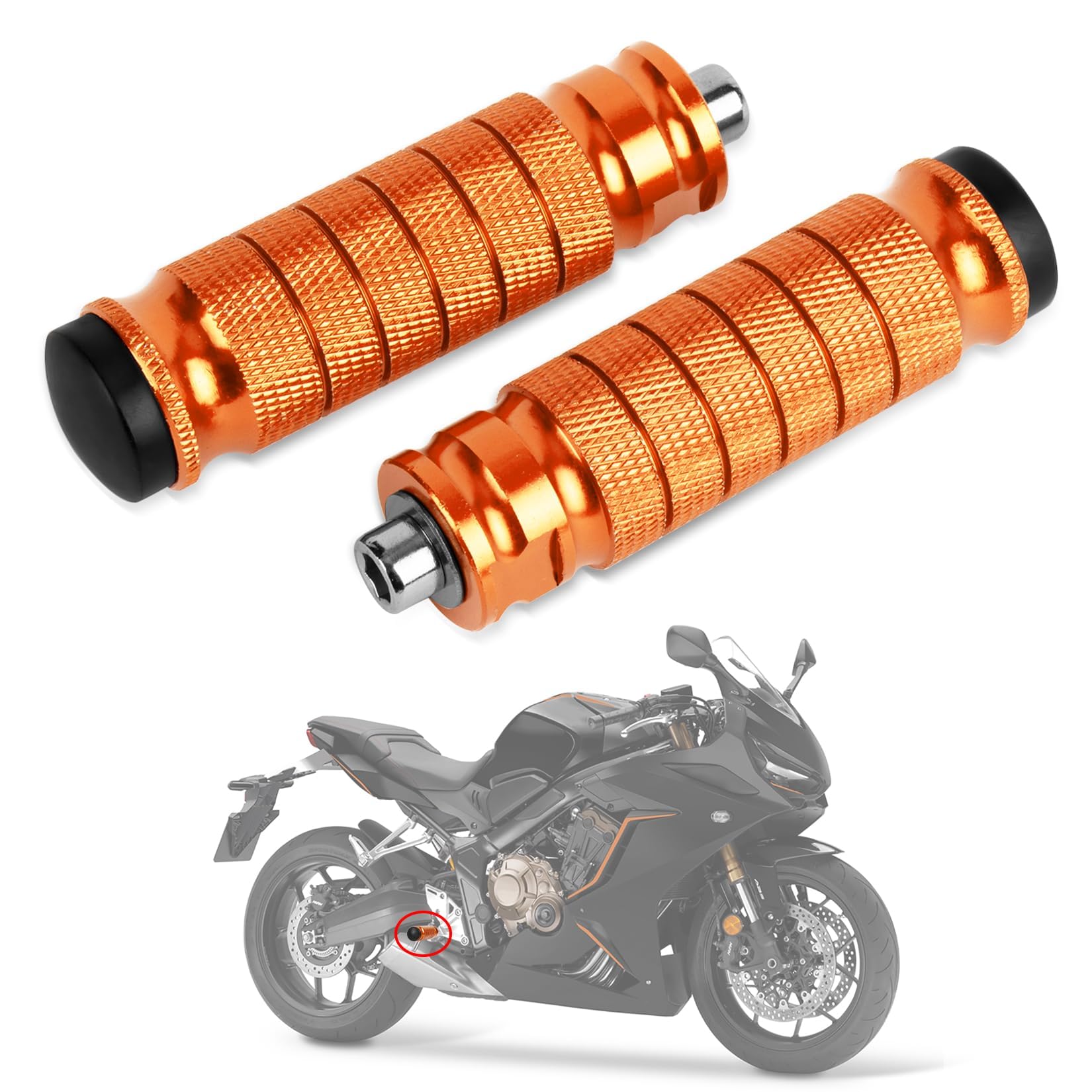 R フットペグ 汎用 バイクバックステップ N ステップバー フットペグ オートバイ ステップバー バイク フットペグ M8 左右 セット 本