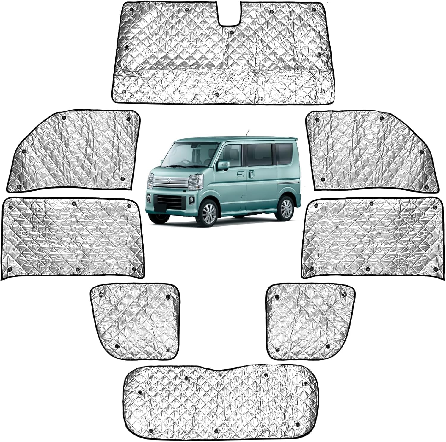 エブリイサンシェード DA17V サンシェード エブリィワゴン DA17W サンシェード 遮光シェード 車中泊 仮眠 マルチサンシェード 断熱