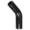 X HAUX シリコンホース シリコンパイプ ラジエーターホース 1個 内径83mm 長さ90mm エルボ45度 黒色 車 建設機械 工業用 ク