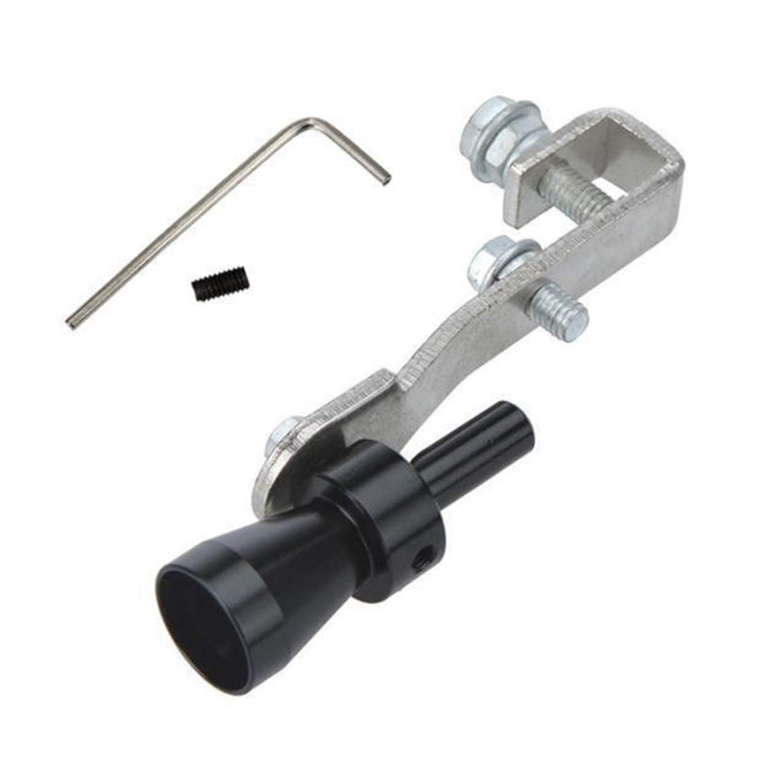 車用マフラーカッター 自動車 マフラージェットサウンド 音変わる ジェットイノウエ マフラー用笛 穴開け不要 マフラー出口に挟み込み ブラックM