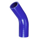 X HAUX シリコンホース シリコンパイプ ラジエーターホース 1個 内径384mm 長さ90mm エルボ45度 ブルー車 建設機械 工業用