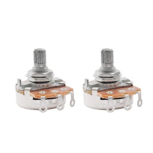 ・A500K DWQ0・・olor:A500K・ギター/ベース用・金属合金製・ミリ規格 ;フルサイズ;15mmスプリットシャフト; 直径6mmのローレットシャフト・500KΩ、Aカーブ・パッケージ内容:個