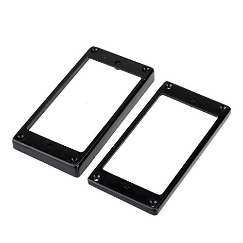 ・ブラック MX1588BKMX1589BK・・olor:ブラック・一部エレキギターに適用 ハムバッカーピックアップのネックとブリッジポジション・光沢感のある表面 プラスチック製 フラットボトムと斜めの側面・外形サイズ:91.8mm x 46mm 内形サイズ:70mm x 39.3mm ビス穴間隔：37X84mm・取り付けネジは含まれません.ご購入前にサイズ画像をご確認してください・パッケージ内容:個のハムバッキングPU用エスカッション