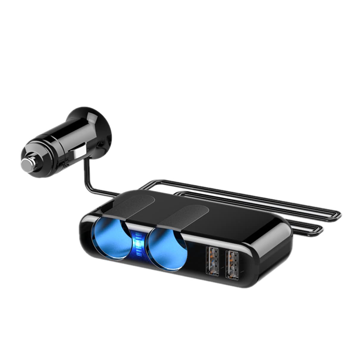 Zukida 車の充電器 ソケットと3ソケットで選択できるようになっている 10W3.5AデュアルUBシガレットライター電源アダプター(電圧表示