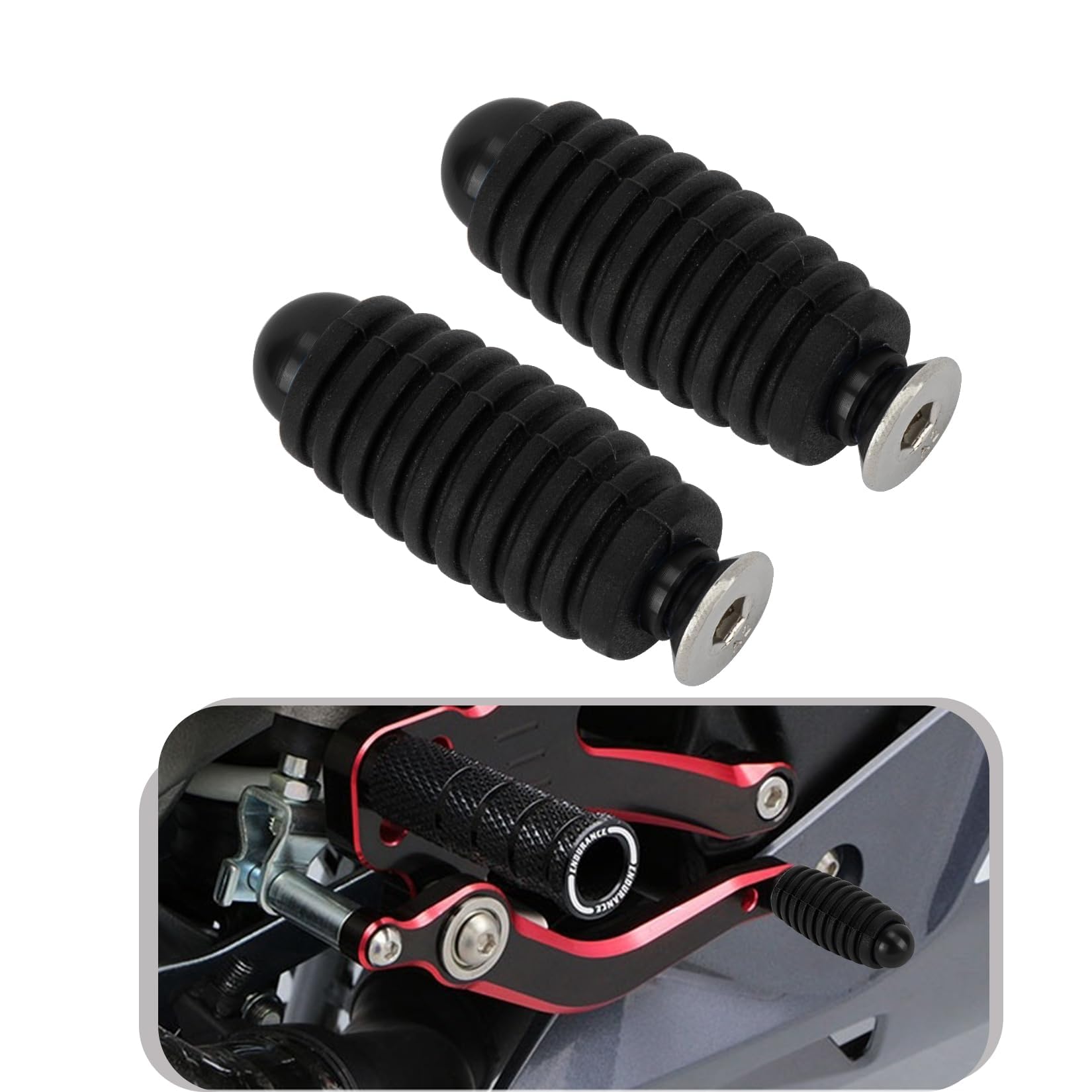 R バイク汎用 フットペダル フットペグ オートバイ シフトペグ ブレーキペグ 左右セット
