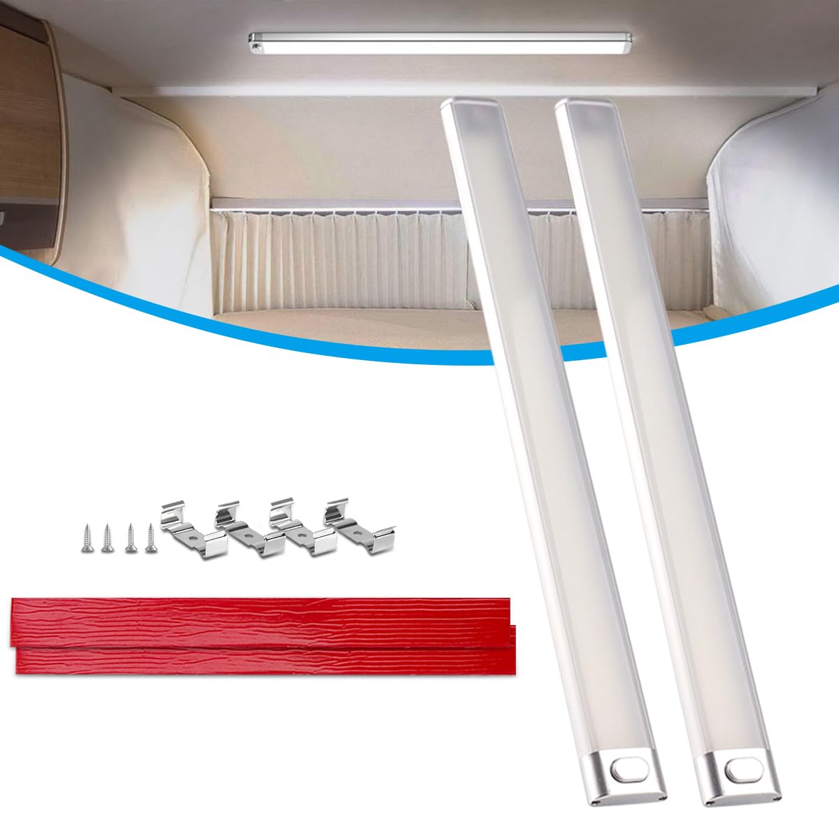 車室内灯 車用ルームランプ 車内ledライト D1V85V 168連40cmED室内灯 軽自動車 トラック キャンピングカー 作業灯 貨物灯