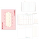 モノライク B6 オブジェ ダイアリー 6ヶ月 プランナー、ピンク B6 Objet Diary 6 Month Plann P 月間計画 週