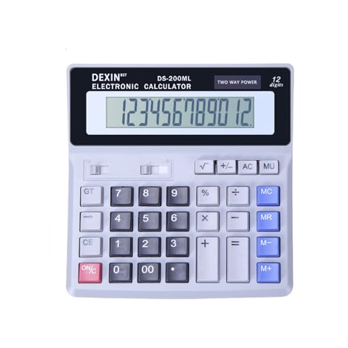 Z 卓上電卓1桁大型液晶計算機 オフィス 簿記 ソーラーや電池ダブルパワー電子計算機 携帯 持ちやすい