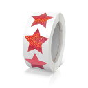 「キラキラ赤色の星シール|直径.5cm|カラフルカラーラベル|500枚入り」