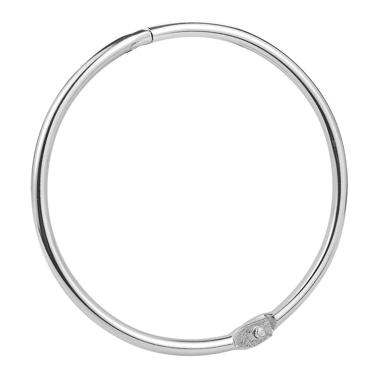 カードリング 80mm 3インチ 1個セット ルーズリーフリング 鉄製 リング 単語帳 バインダーのリング 80m..