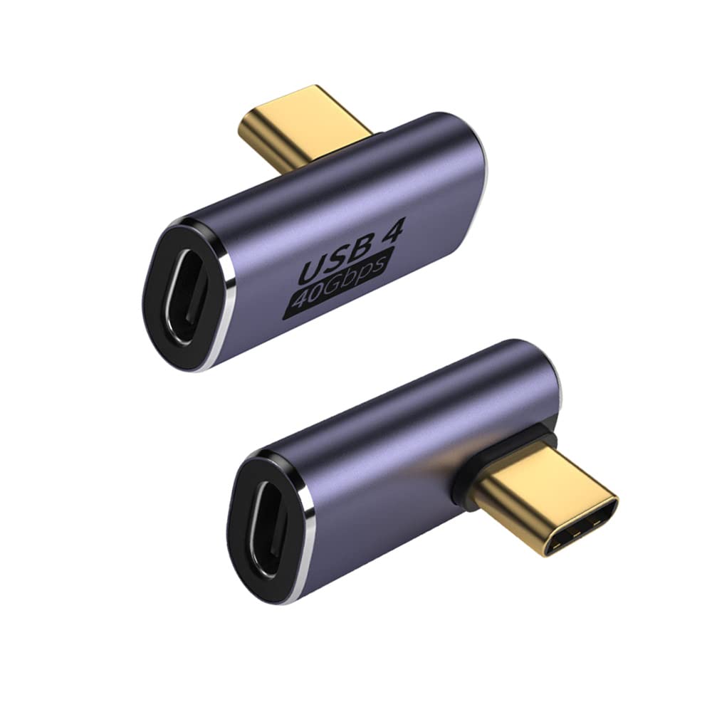 UB4 ype 変換 アダプタ 字 UB メス to オス 90度 コネクター 100急速充電＋40Gbps 高速データ転送 字左右