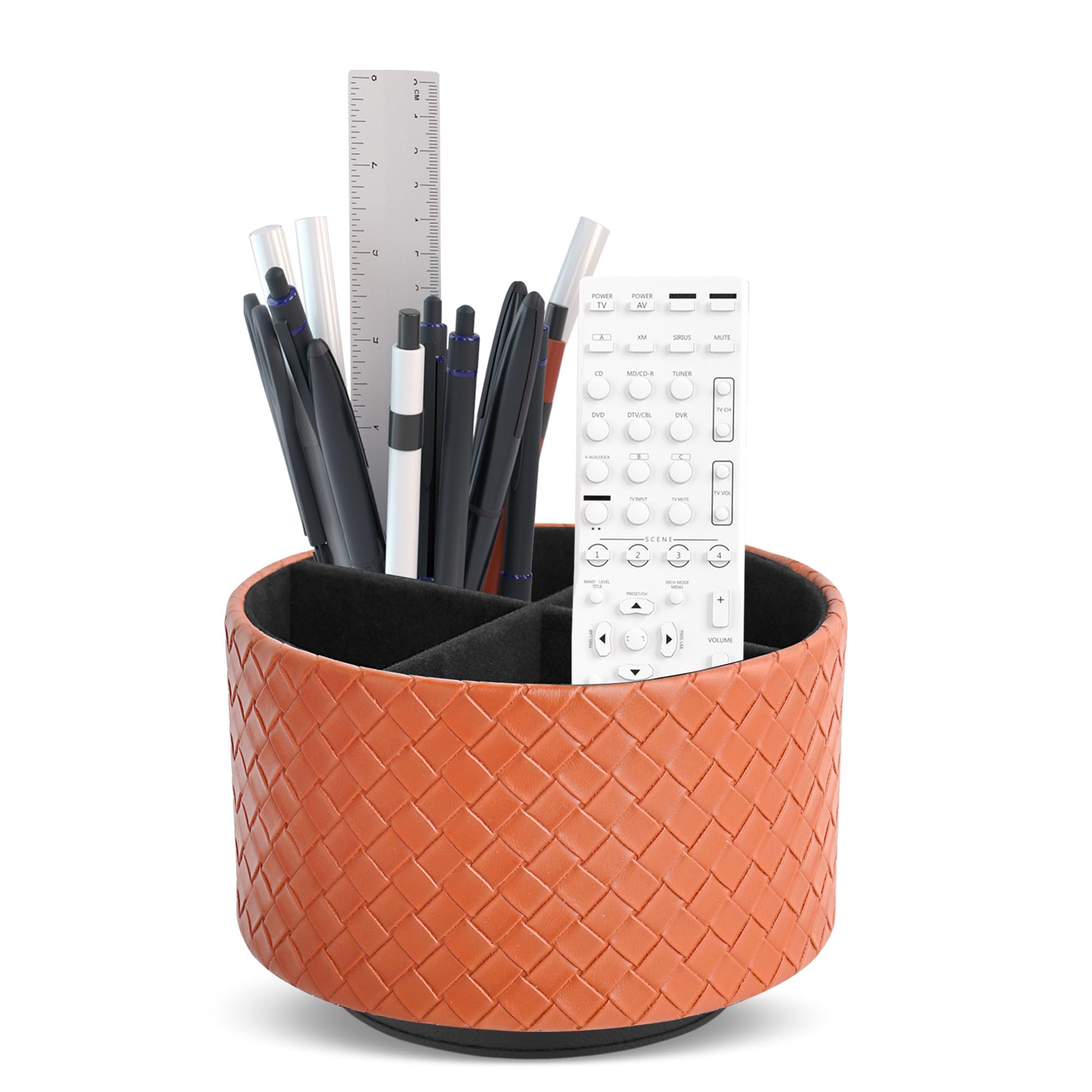 asenna ペン立て 360度回転 ペンホルダー 4グリード分類鉛筆たて ペンスタンド 大容量 ぺんたて 回転ペンホルダー 多機能メイクブラシ