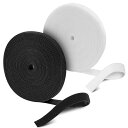 マジックバンド 1cm×5m 自由にカット 結束バンド 黒白 個セット 配線整理/ケーブル 収納用テープ