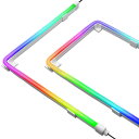 DYFAB 新しい アドレス指定可能な5V 3PN RGB EDストリップセット 滑らかなライトバーと取り付けクリップ Pコンピューターケース用