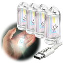 超ミニ EDライト 4個セット 超軽量 11g UB充電式 ED 高輝度 ミニ 懐中電灯 ポケットライト 防水 ミニ投光器 点灯3~50時間
