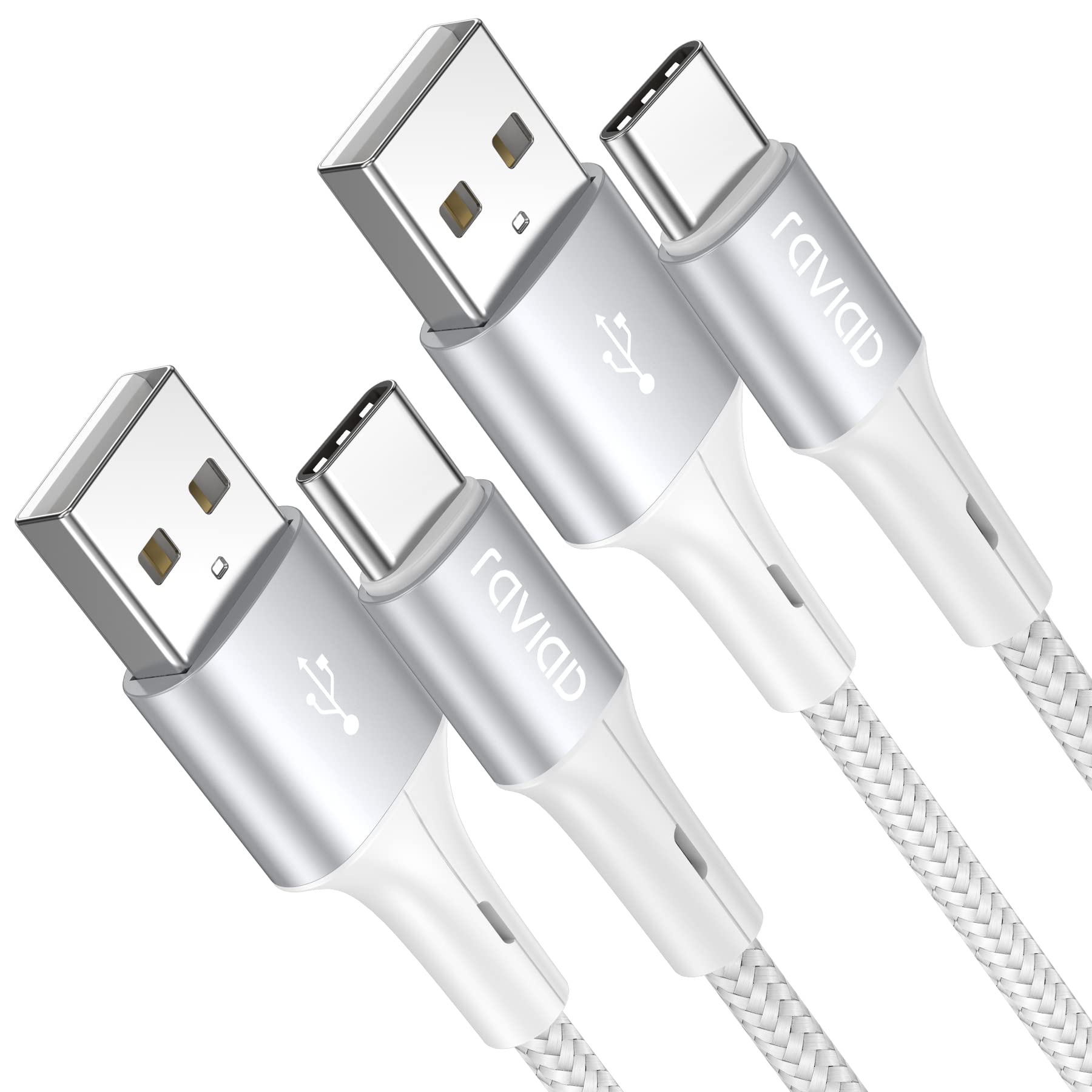 RAVAD UB ype ケーブル1m/本セットタイプ ケーブル 3A 急速充電 高速データ転送 高耐久ナイロン編み UBA to UB ケ