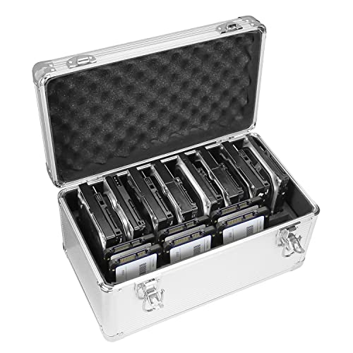 B86 HDD 保管用のハードディスクケース、3.5インチx8台 .5インチx6台、安全ロック付き、eagate、Disk、D、amgなどの多