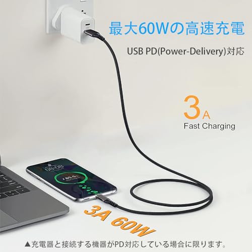 B ype ケーブル 1.5M BA to B ケーブル10Gbpsデータ転送 60急速充電 B3. Gen*1標準...