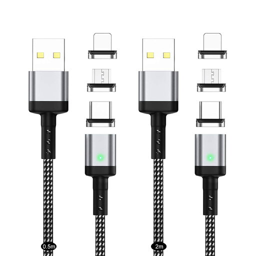 UNAHO B充電ケーブル マグネット 3A急速充電B磁気ケーブル本セット/6個磁気端子データ転送にも対応したマグネット式B充電コード B yp UNAHO B充電ケーブル マグネット 3A急速充電B磁気ケーブル本セット/6個磁気端子データ転送にも対応したマグネット式B充電コード B yp