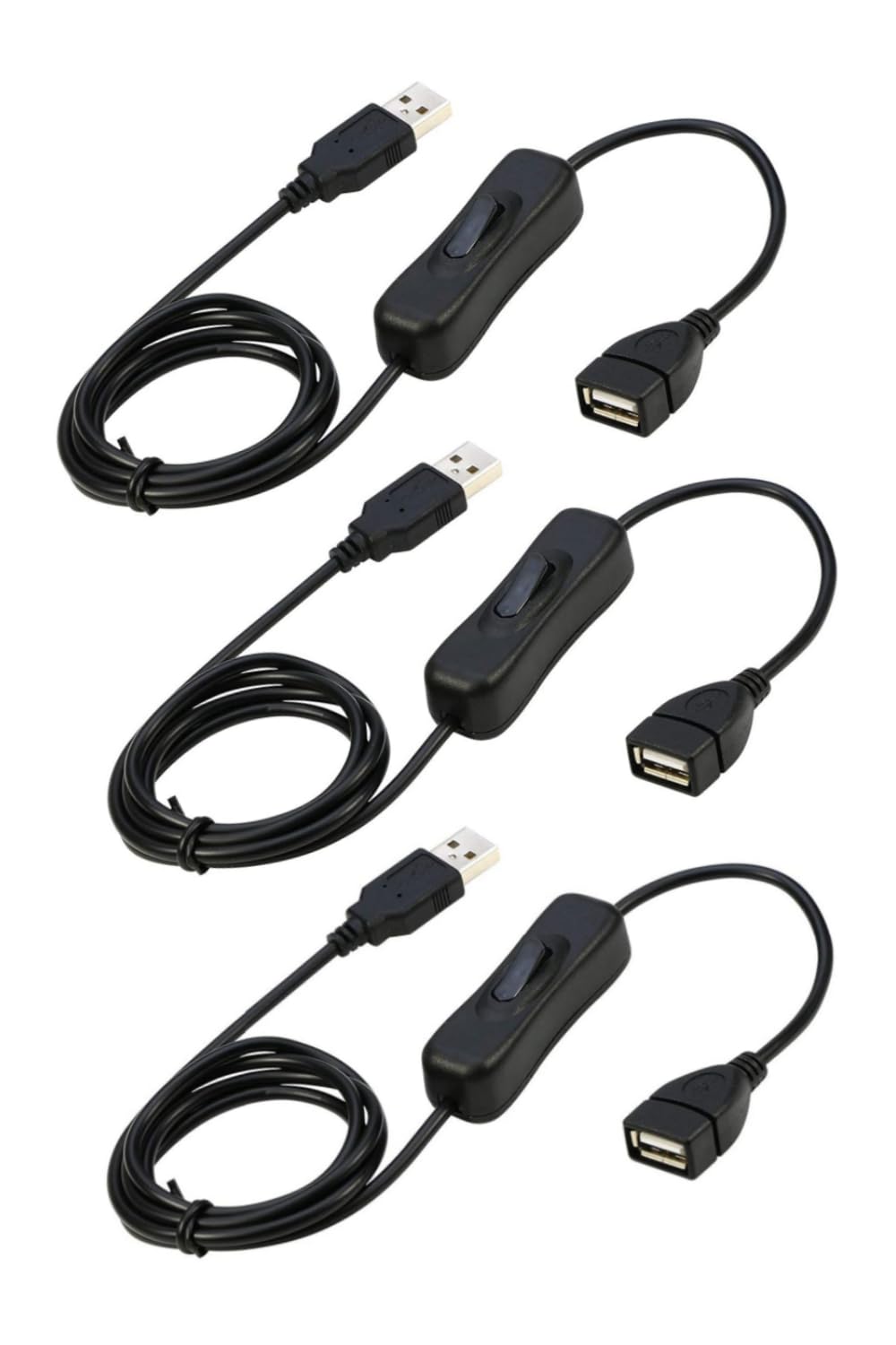 B 延長ケーブル オン/オフスイッチ付き B A オス メス 延長ケーブル / Bスイッチ データ転送をサポート..