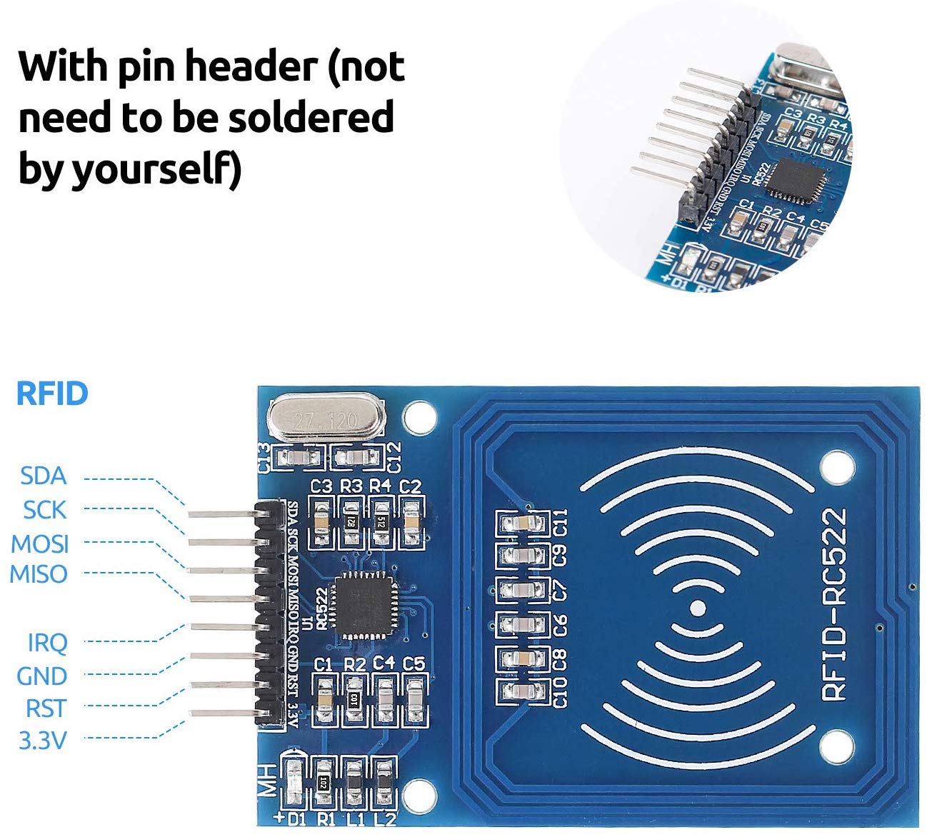 RF R5 モジュールMFR5 RF カードリーダー50スマートNFカードとタグ付きArduino/Raspbry Piに適用