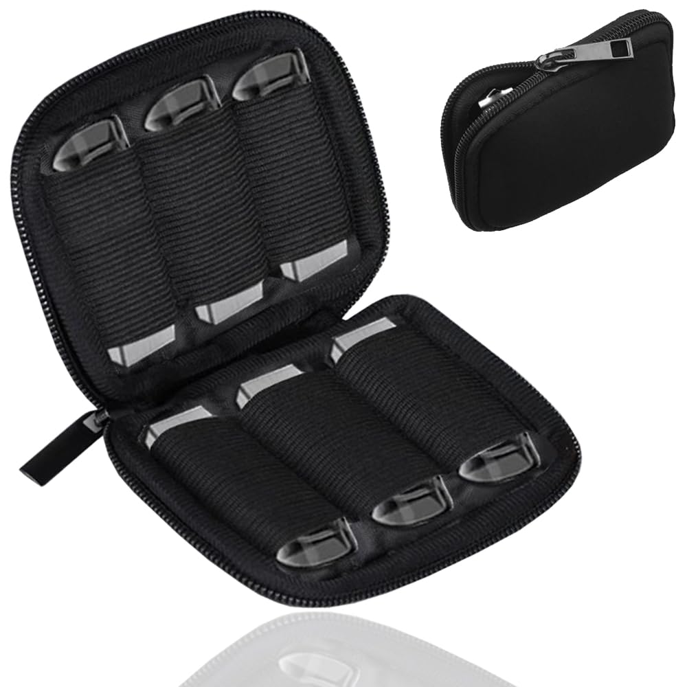 Bフラッシュドライブケース 収納ポーチ 1個セット Bホルダー電子アクセサリオーガナイザー 6個収納可能 分類収納 小型オーガナイザー 収納に便