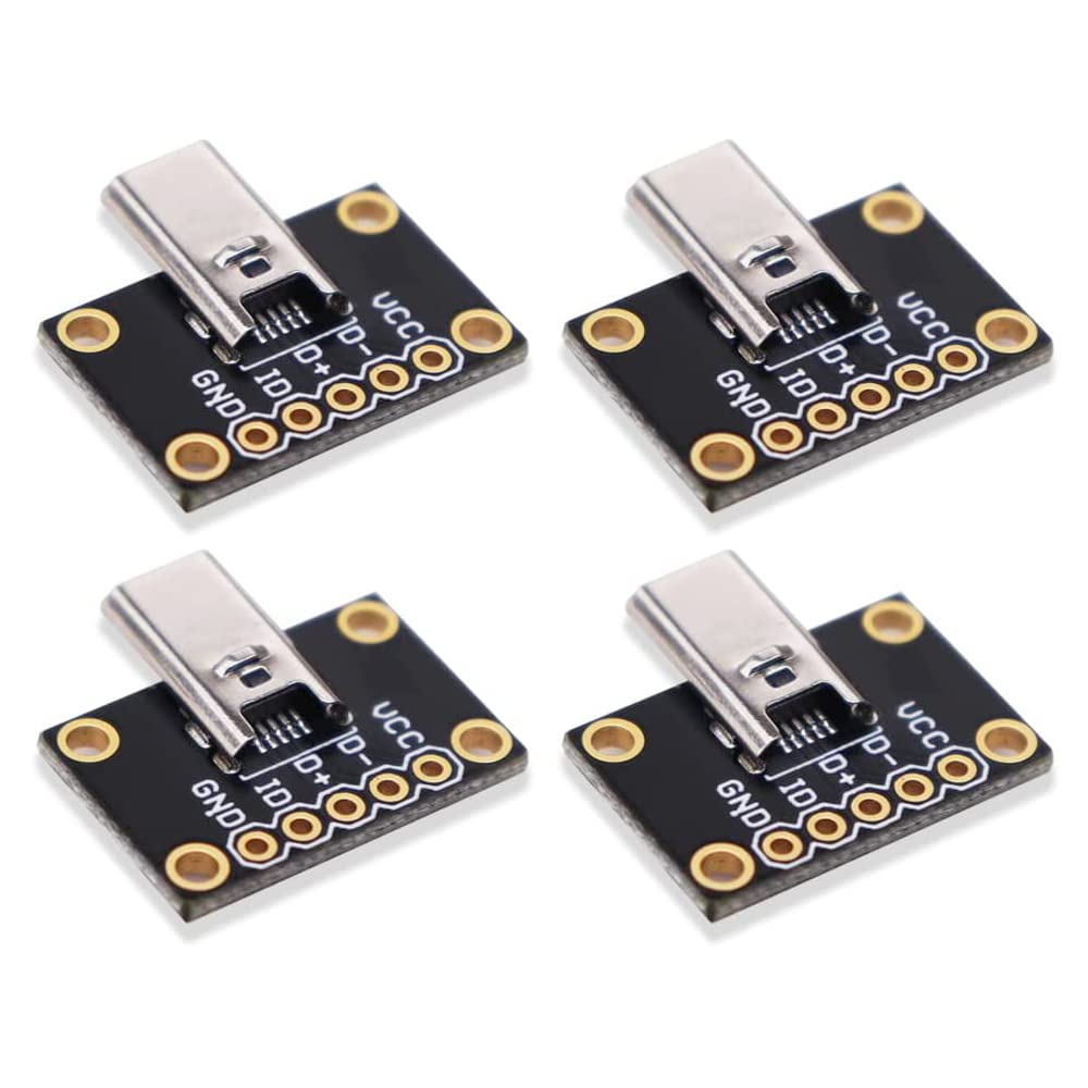 4pcs B マイクロB 変換基板 5ピン オスコネクタ PBボード 自作 DY 電子工作用