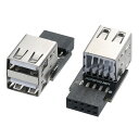 MZHOU 9ピン B .0メスピン デュアルポート Bマザーボードヘッダーアダプター P用デュアルレイヤータイプ デュアル(2)