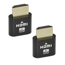 AVD HDMバーチャル・ディスプレイ HDM エミュレータ HDMダミープラグ DD EDエミュレーター 4K@60HZ HDM枚 ブラック(2)