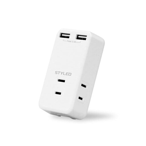 YED B充電 モバイル 電源タップ コンセント 3口 B ポート 合計3.4Aコンセント3口・B3.4A ホワイト・1個 YED B充電 モバイル 電源タップ コンセント 3口 B ポート 合計3.4Aコンセント3口・B3.4A ホワイト・1個