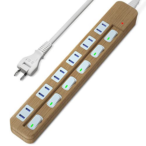 AYBOUR 木目調 電源タップ 雷ガード 個別スイッチ 節電タップ おしゃれ省エネ Aコンセント 6個口ED P認証済 延長コード 5m AYBOUR 木目調 電源タップ 雷ガード 個別スイッチ 節電タップ おしゃれ省エネ Aコンセント 6個口ED P認証済 延長コード 5m