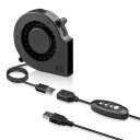 GDME 75mmx15mm 5V D B ブロワーファンブラシレス冷却ファン DY FAN 風量調整可 3段階風量調節(2)