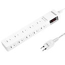 KMO 電源タップ 10個口 延長コード 1m ホワイト 一括スイッチ ほこりシャッター付 スイングプラグ テーブルタップ 壁掛け マルチタップ