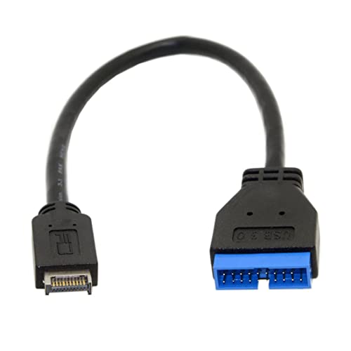 cablecc B 3.1 フロント パネル ヘッダーから B 3.0 0Pin ヘッダー延長ケーブル、マザーボード用 cablecc B 3.1 フロント パネル ヘッダーから B 3.0 0Pin ヘッダー延長ケーブル、マザーボード用