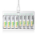 充電池充電器セット 急速充電器+単3電池(800mAh*4)+単4電池(1100mAh*4)パック ED搭載充電器 単4電池 充電式 充電器セ