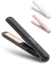 ヘアアイロン コードレス AY カール/ストレートスヘアアイロン 19mm プロ仕様00℃ YPE充電 300mAh大容量 140℃〜00℃4段