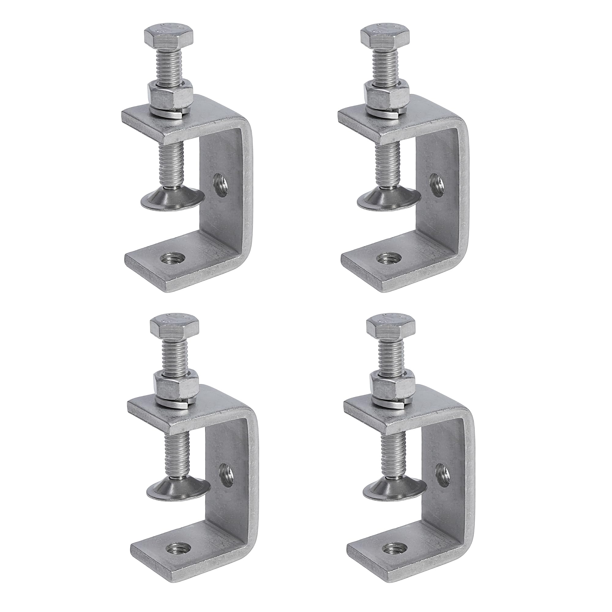 uyoyo ステンレス鋼 クランプ ワイドジョー 55mm 開口部付き 厚さ5mm 木工 加工作業 機械の組立て 溶接 ビル 家庭 マウント用