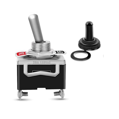 tisyou トグルスイッチ 防水スイッチ 15A 50V / 0A 15V 端子 電源ボタンスイッチ 極