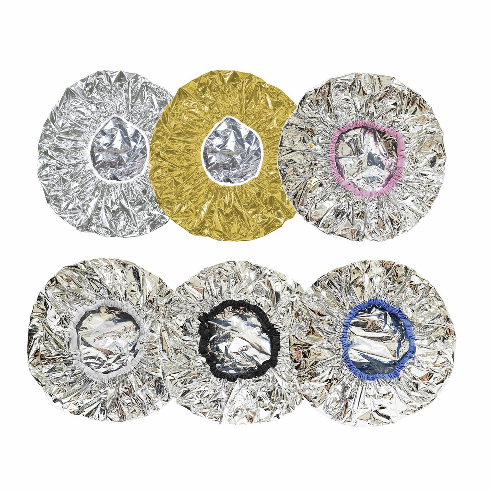 アルミキャップ 6枚セット シャワーキャップ 保温 防水 業務用 トリートメント 毛染め カラーリング サ..