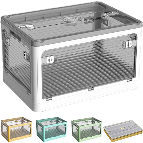 X XUNAO収納ボックス 折りたたみ蓋付き 積み重ね 全方向から取り出せる 収納ケース 衣類 布団 小物 収納 折り畳み コンテナ ボックス