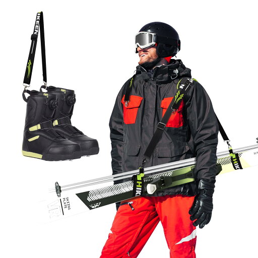 Hikeen スキー用具 ストック収納 スキー板 ショルダーストラップ付き 肩掛け 手提げ 長さ調節可能 簡単着脱 スノーボード携帯用 スキー持 Hikeen スキー用具 ストック収納 スキー板 ショルダーストラップ付き 肩掛け 手提げ 長さ調節可能 簡単着脱 スノーボード携帯用 スキー持