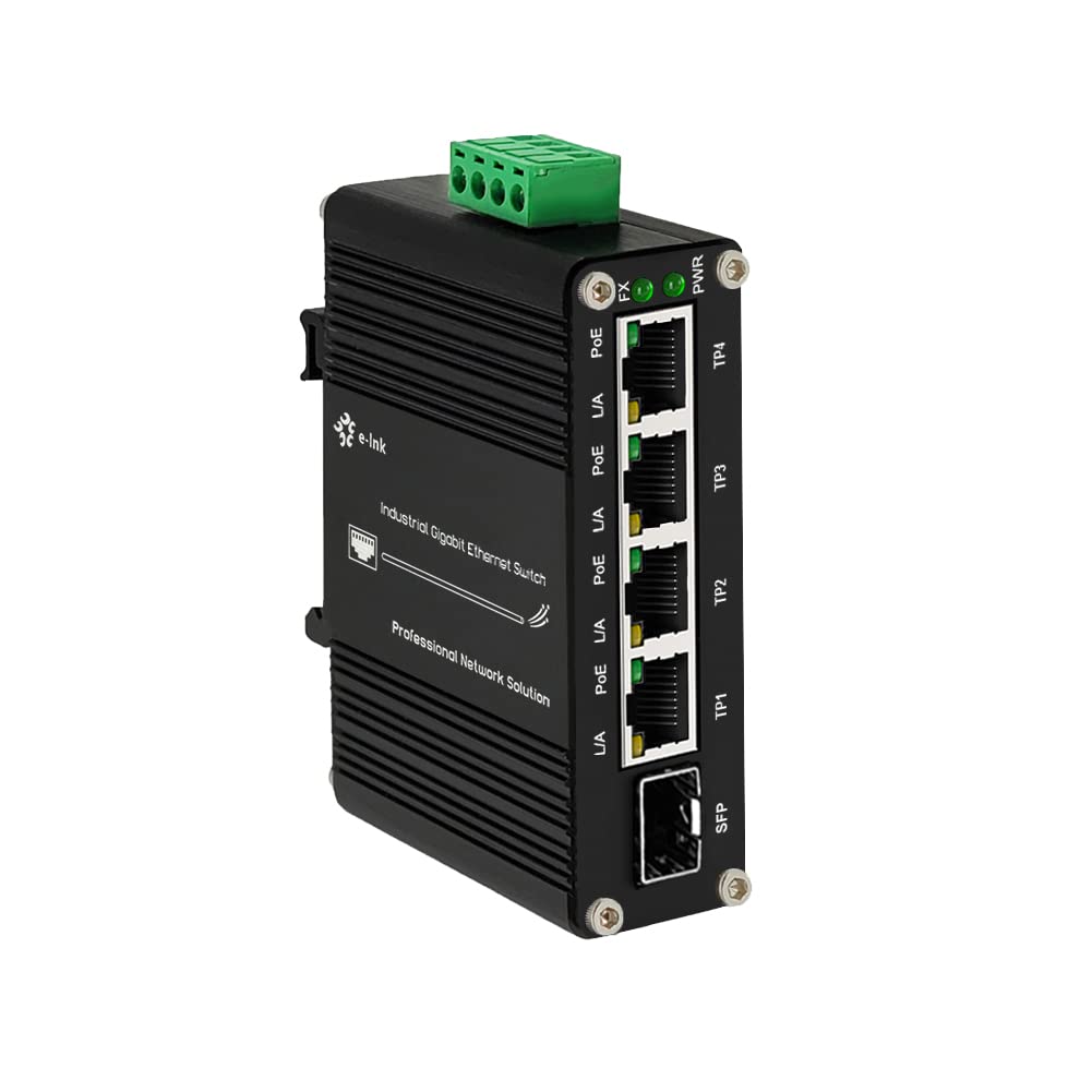 ミニ インダストリアル 4 ポート 10/100/1000Mbps ギガビット イーサネット POE + スイッチ FP ポート付き DN レー