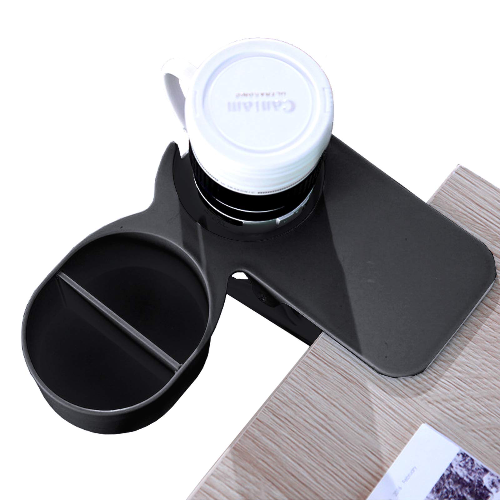 イフユクリップ 式 ドリンク ホルダー、デスク カップ ホルダー、クリップ式 マグカップ 、テーブル エッジ クランプ カップ ホルダー、水 ガ