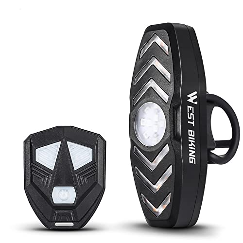 Palua自転車 テールライト ウインカーライト ワイヤレス 防水 B充電式 リアライト 自転車用方向指示器 ホーントーン付き