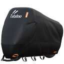 tatoo バイクカバー 厚手 全天候型 立体裁断 二重縫製 破れにくい 防水 紫外線/風飛び/盗難防止 バックル前中後/ロック穴前後付き 裾を