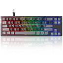 RT68 ゲーミングキーボード メカニカル ラピッドトリガー TKL ゲーミング 磁気スイッチ RGB 有線 B コンパクト 65%配列68キ