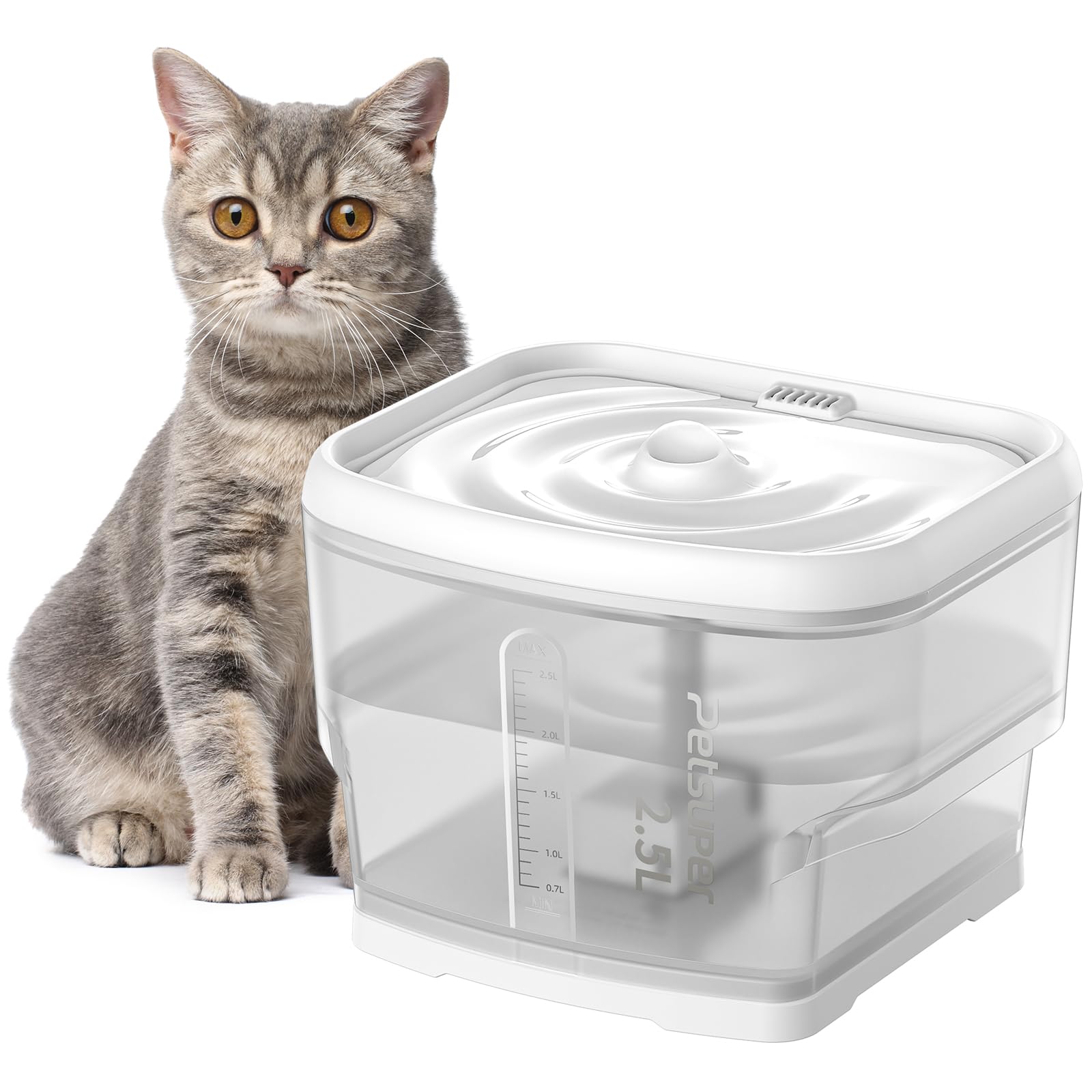 sup 猫水飲み器 自動給水器 給水器 自動 犬 水飲み器 2.5L大容量 自動水やり機 みずのみ器 多重濾過 循環式 湧水式設計 静音 給水器